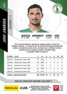 Jindříšek Josef Benjamin 23-24 Fortuna Liga #49 Parallel  copper 1of100