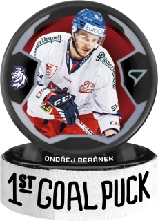 Ondřej Beránek 1st Goal puck #8