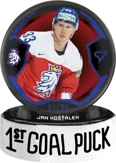 Košťálek Jan 1st Goal puck blue Parallel 17/35 #4