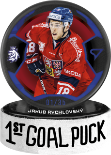 Rychlovský Jakub 1st Goal puck blue Parallel 32/35 #15