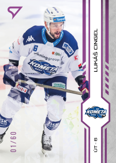 Cingel Lukáš Purple Iceberg Parallel 43/60 Tipsport extraliga 24/25 #82