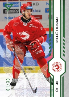 Roman Miloš green glitter parallel 8/30 Tipsport extraliga 24/25 #16