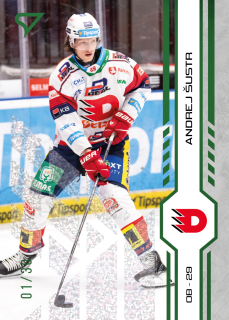 Šustr Andrej green glitter parallel 6/30 Tipsport extraliga 24/25 #26