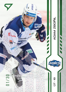 Zbořil Adam green glitter parallel 4/30 Tipsport extraliga 24/25 #89