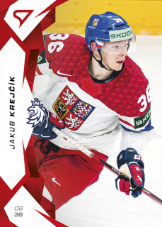 Krejčík Jakub hokejové česko 2025 red parallel #18