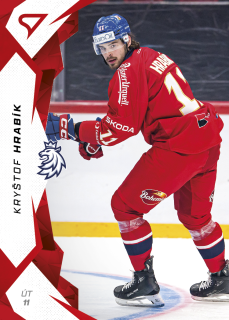 Hrabík Kryštof hokejové česko 2025 red parallel #34