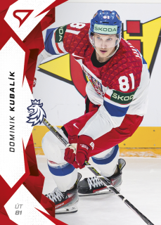 Kubalík Dominik hokejové česko 2025 red parallel #47