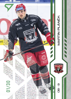 Pláněk Martin green glitter parallel 9/30 Tipsport extraliga 24/25 #311