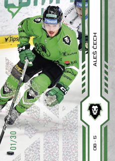 Čech Aleš green glitter parallel 04/30 Tipsport extraliga 24/25 #351