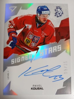 Kousal Pavel hokejové česko 2025 Signed Stars 09/35 