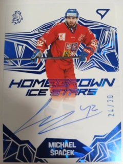 Špaček Michael hokejové česko 2025 Homegrown ice stars Signature 24/30 