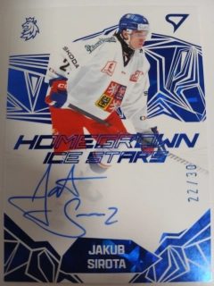 Sirota Jakub hokejové česko 2025 Homegrown ice stars Signature 22/30 