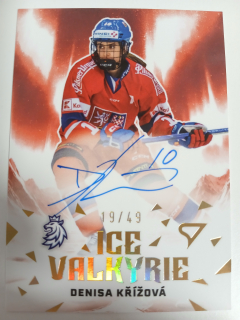 Křížová Denisa hokejové česko 2025 Ice valkyrie Signature 19/49 
