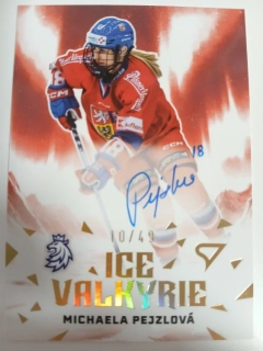 Pejzlová Michaela hokejové česko 2025 Ice valkyrie Signature 10/49 