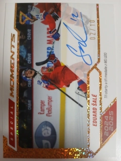 Šalé Eduard hokejové česko 2025 Special Moments Signature 02/10
