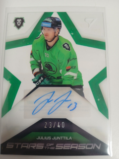 Junttila Julius Stars of the Season Signature 23/40 Tipsport extraliga 2024/2025