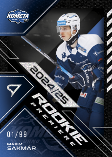 Sakmár Maxim Rookie Premiere parallel 11/99 Tipsport extraliga 24/25 #18