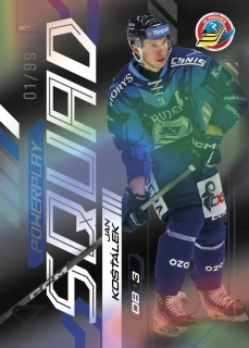 Košťálek Jan Powerplay Squad Parallel 39/99 Tipsport extraliga 24/25 #54