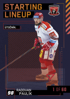 Pavlík Radovan Starting Lineup 1of60 Tipsport extraliga 23/24 #12