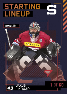 Kovář Jakub Starting Lineup 1of60 Tipsport extraliga 23/24 #25