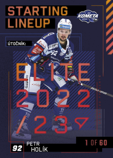 Holík Petr Starting Lineup 1of60 Tipsport extraliga 23/24 #89