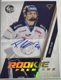 Pekař Daniel Rookie Premiere Signature 8/49 Tipsport extraliga 23/24 