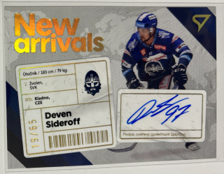 Sideroff Deven New Arrival signature 19/65 Tipsport extraliga 23/24