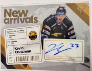 Czuczman Kevin New Arrival signature 49/65 Tipsport extraliga 23/24