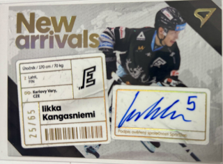 Kangasniemi Iikka New Arrival signature 25/65 Tipsport extraliga 23/24