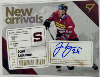 Lajunen Jani New Arrival signature 24/65 Tipsport extraliga 23/24