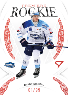 Chludil Danny Rookie Premiere Garnet Red 89/99 Tipsport Extraliga 25/26 RP-01