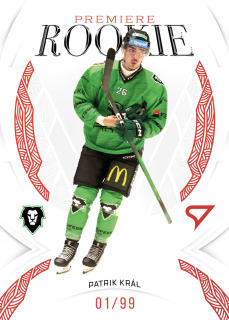 Král Patrik Rookie Premiere Garnet Red 94/99 Tipsport Extraliga 25/26 RP-04