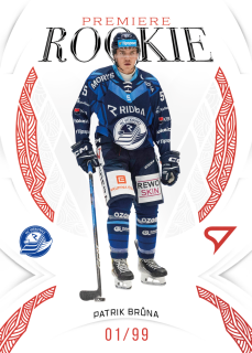 Brůna Patrik Rookie Premiere Garnet Red 77/99 Tipsport Extraliga 25/26 RP-06