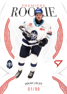 Lisler Oskar Rookie Premiere Garnet Red 3/99 Tipsport Extraliga 25/26 RP-09