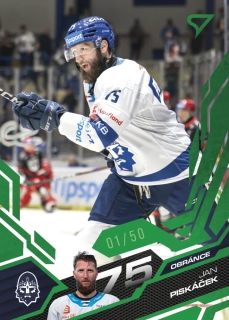 Piskáček Jan Emerald Green 12/50 Tipsport extraliga 25/26 #347