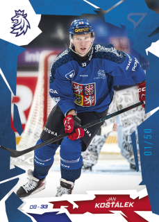 Košťálek Jan Cobalt Blue 30/50 Hokejové Česko 2026 #13