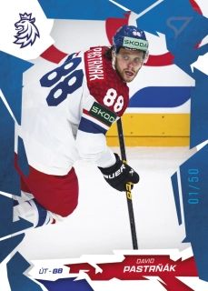 Pastrňák David Cobalt Blue 47/50 Hokejové Česko 2026 #44