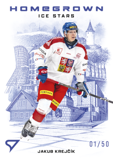 Krejčík Jakub Homegrown Ice Stars Stone Blue 29/50 Hokejové Česko 2026 HS-08