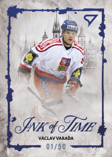 Varaďa Václav Ink of Time Macaw Blue 19/50 Hokejové Česko 2026 IT-8