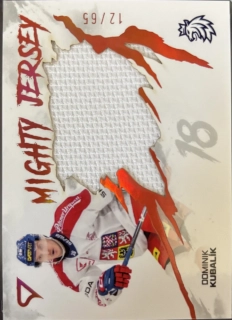 Kubalík Dominik Mighty Jersey Red Copper 12/65 Hokejové Česko 2026 MJ-DK