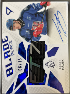 Hájek Libor Blade Force Blue Auto 6/15 Hokejové Česko 2026 BFS-LH