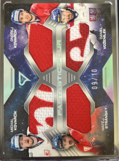 Kovarčík/Stránský/Kovarčík/Voženílek Fantastic Four Chrome Silver 9/10 Hokejové Česko 2026 FF-KKSV